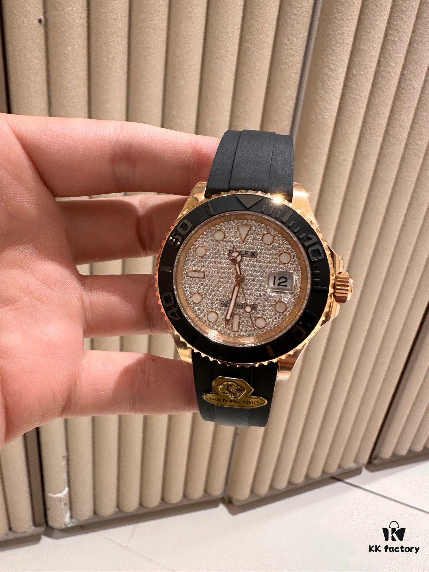 6931a621ccd8ab3d7af9a7e5 G Factory Introduces 40mm Yachtmaster Series 126655 in Rose Gold with Full Diamond Bezel – A Bold Break from Tradition