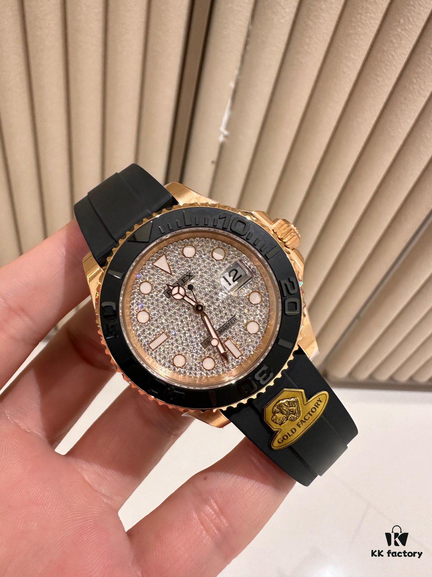 6931a621ccd8ab3d7af9a7e6 G Factory Introduces 40mm Yachtmaster Series 126655 in Rose Gold with Full Diamond Bezel – A Bold Break from Tradition