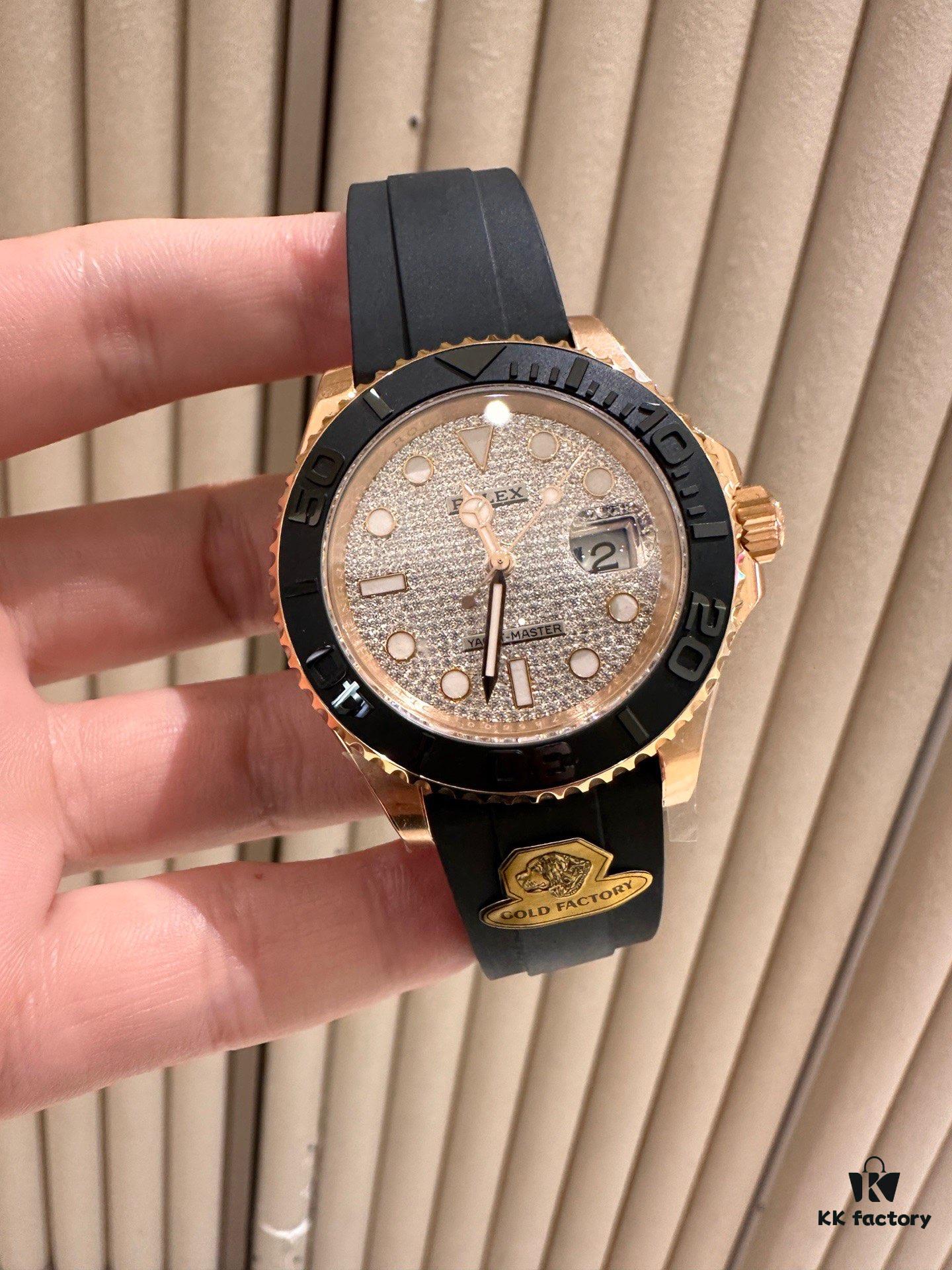 6931a621ccd8ab3d7af9a7e7 G Factory Introduces 40mm Yachtmaster Series 126655 in Rose Gold with Full Diamond Bezel – A Bold Break from Tradition