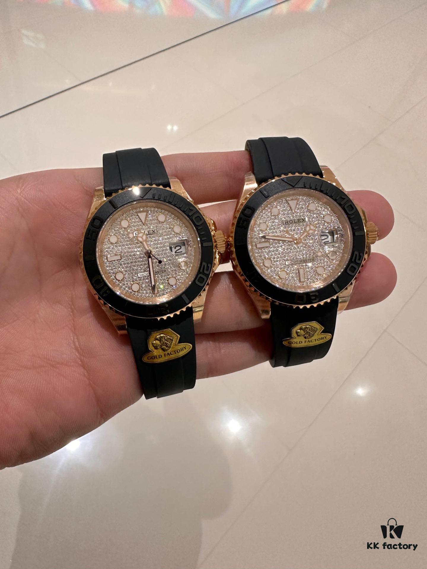 6931a621ccd8ab3d7af9a7e9 G Factory Introduces 40mm Yachtmaster Series 126655 in Rose Gold with Full Diamond Bezel – A Bold Break from Tradition
