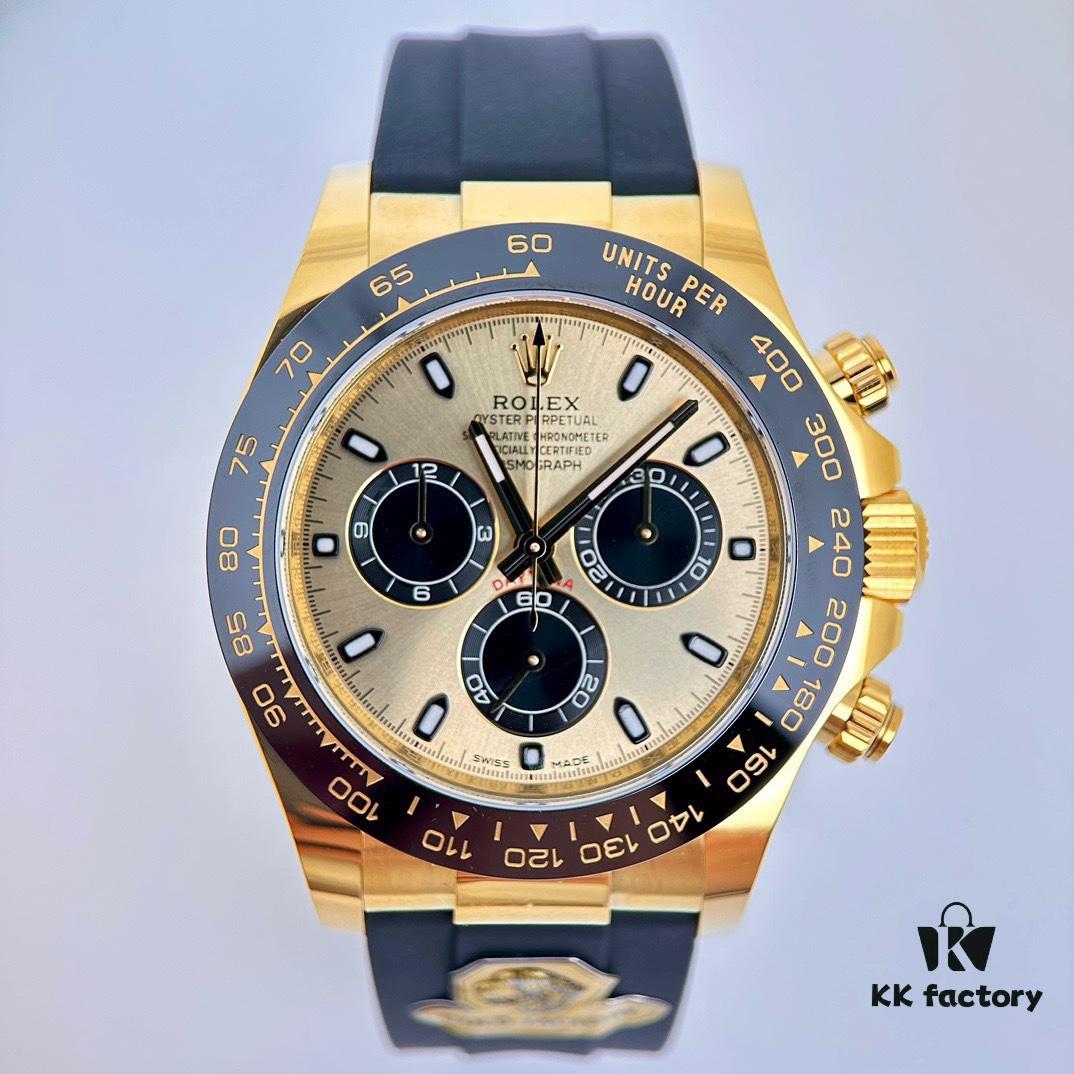 6931a621ccd8ab3d7af9a7ef Gold/Dog Factory Rolex Daytona Gold Tone with Weight Matching, Over 146g, Equipped with Dan Dong 4130 Movement