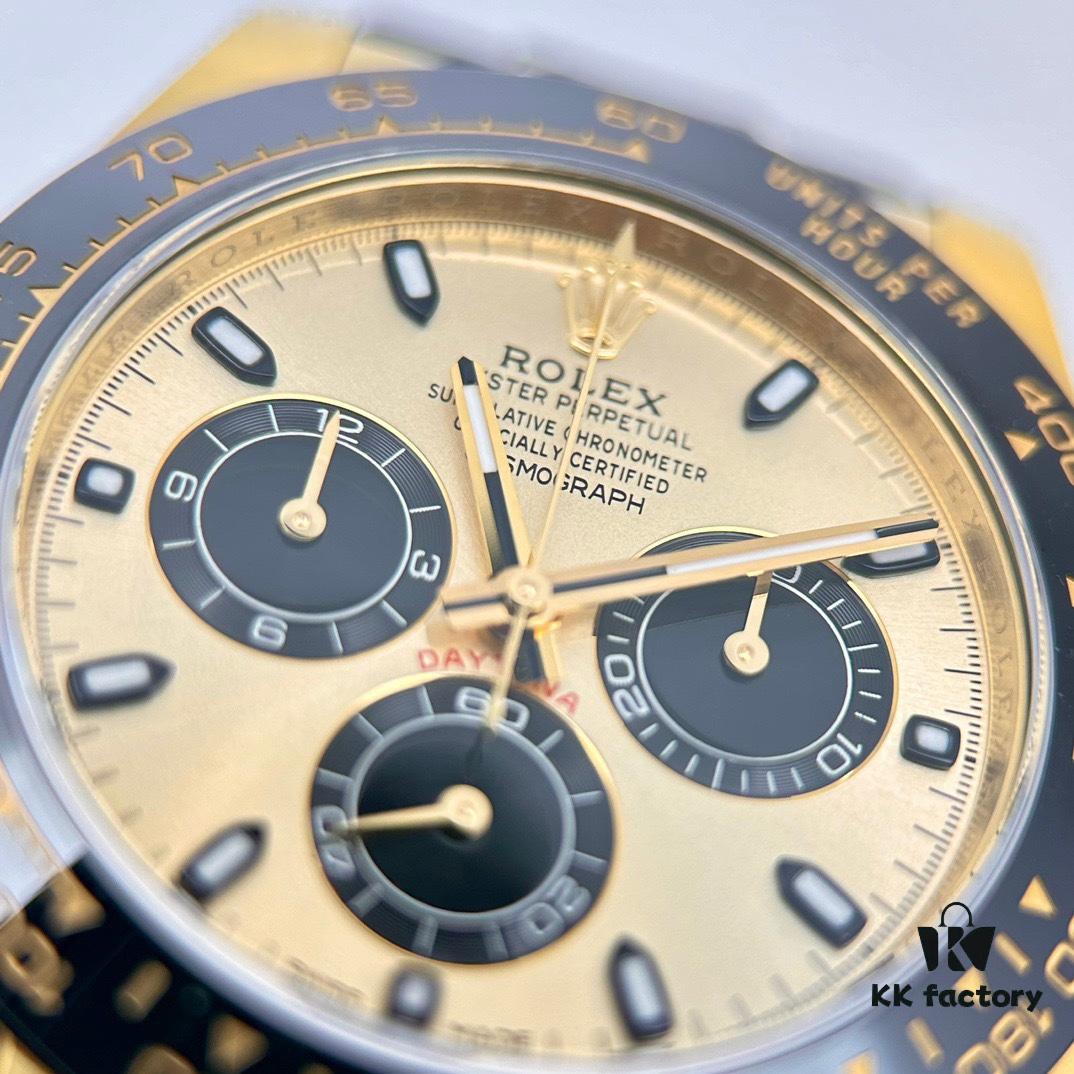 6931a622ccd8ab3d7af9a7f1 Gold/Dog Factory Rolex Daytona Gold Tone with Weight Matching, Over 146g, Equipped with Dan Dong 4130 Movement