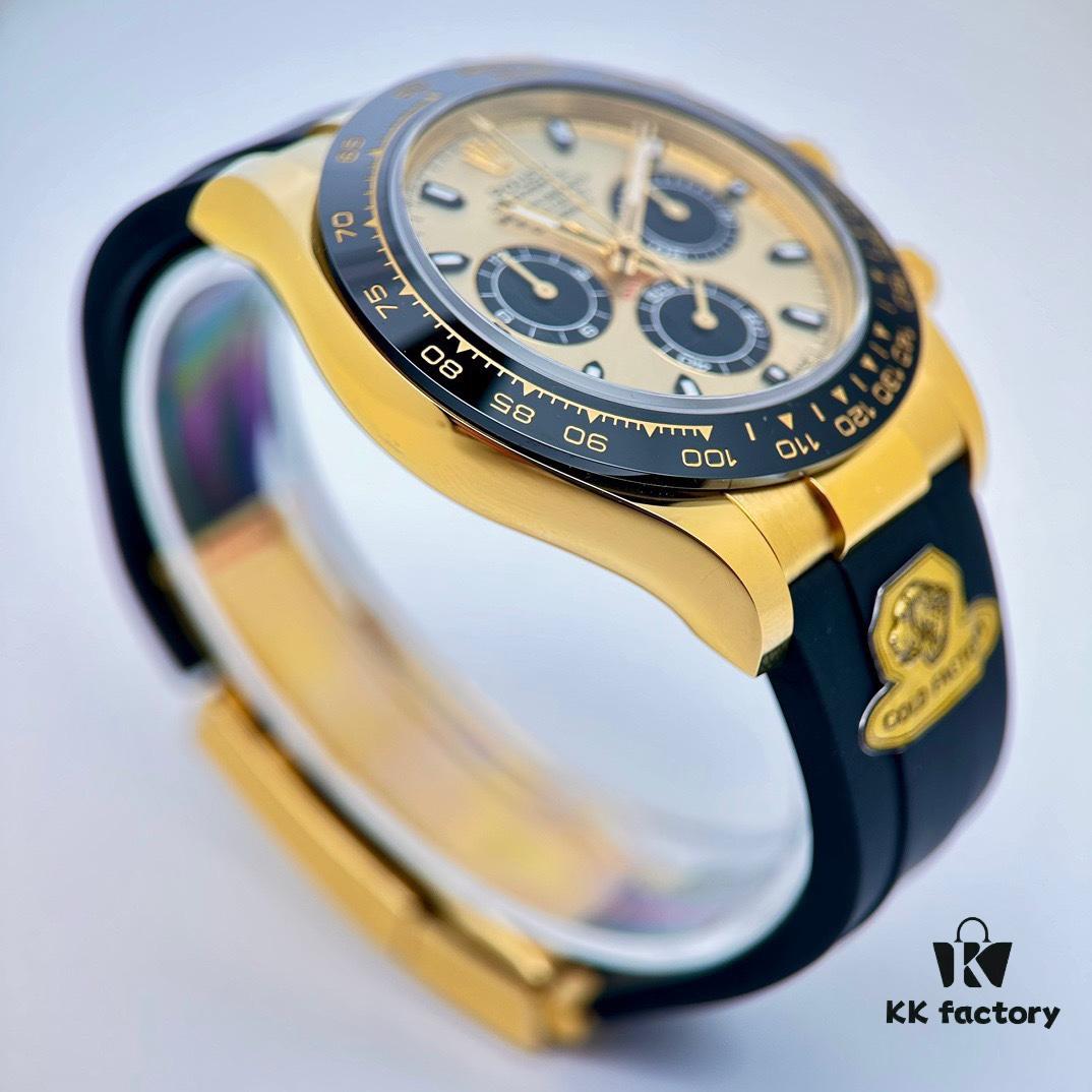 6931a622ccd8ab3d7af9a7f5 Gold/Dog Factory Rolex Daytona Gold Tone with Weight Matching, Over 146g, Equipped with Dan Dong 4130 Movement