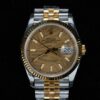 VS Two-Tone Gold 36mm Palm Leaf Design