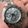 C Factory New Model 4131, Ice Blue Dial with Diamond Markings, Transparent Case Back