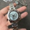 C Factory New Arrival 4131 Ice Blue Dial with Engraving, Transparent Case Back