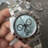 C Factory New Arrival 4131 Ice Blue Dial with Engraving, Transparent Case Back