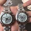 C Factory New Arrival 4131 Ice Blue Dial with Engraving, Diamond Marking, Transparent Case Back