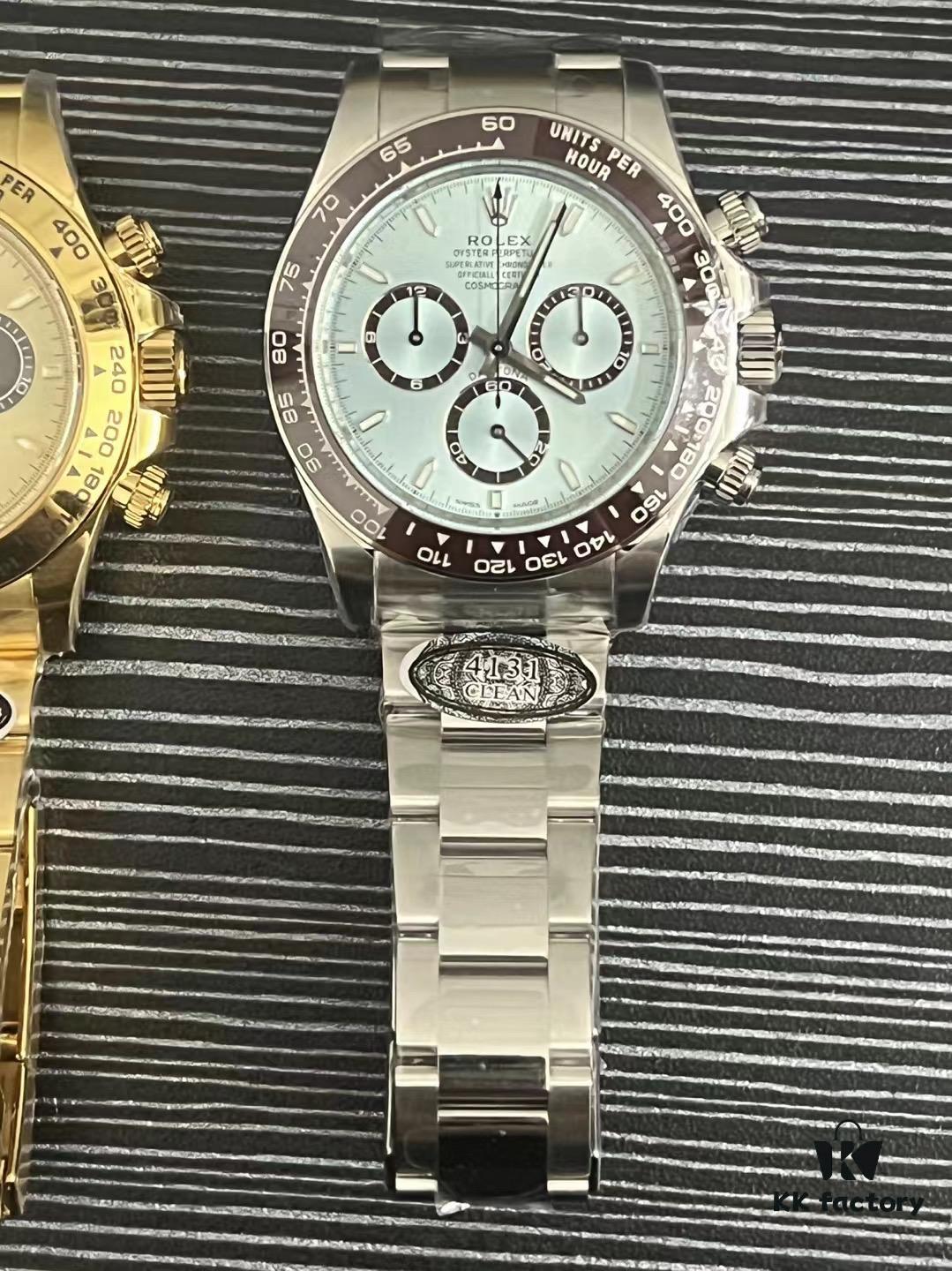 C Factory 4131 New Arrival - Ice Blue Dial with Engraving - Diamond Case Back with Exhibition Back