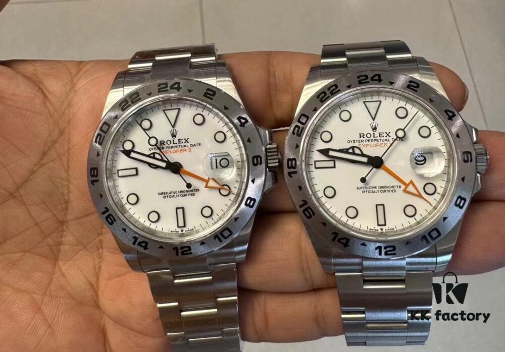 6931a643ccd8ab3d7af9aa39 Explorer II 226570 Natural Light Authentic vs Fake Comparison