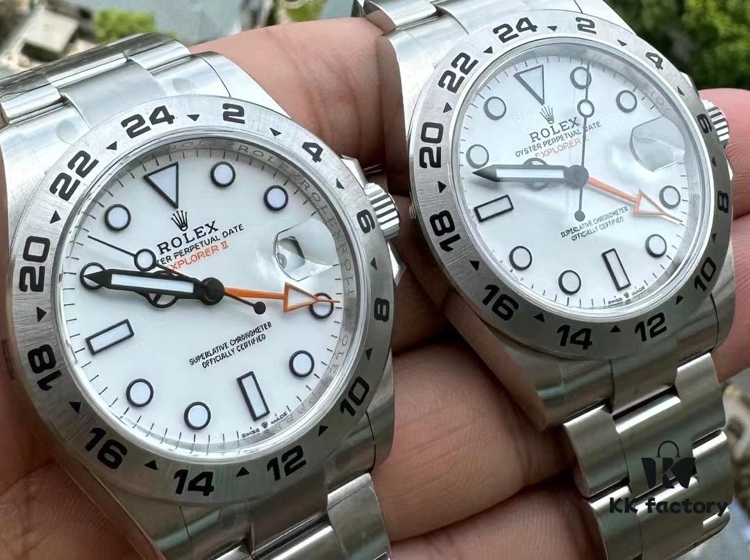 Explorer II 226570 Natural Light Authentic vs Fake Comparison