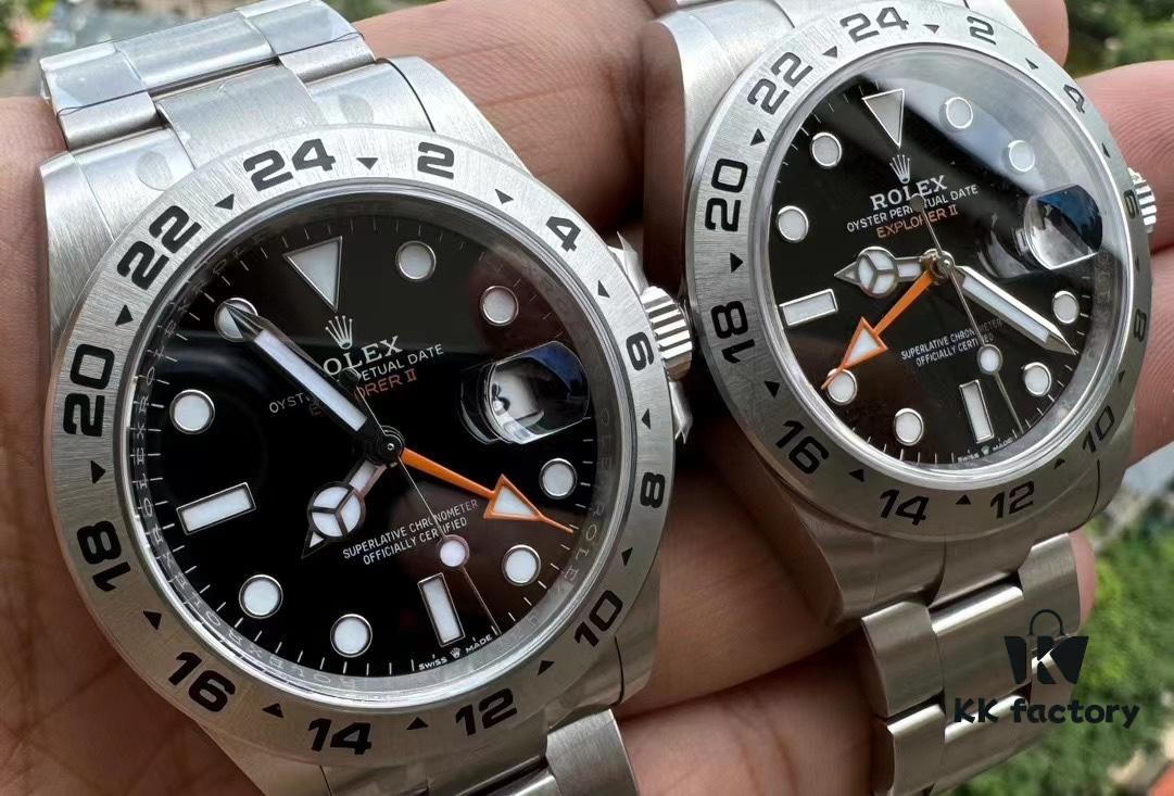 Explorer II 226570 Natural Light Authentic vs Fake Comparison