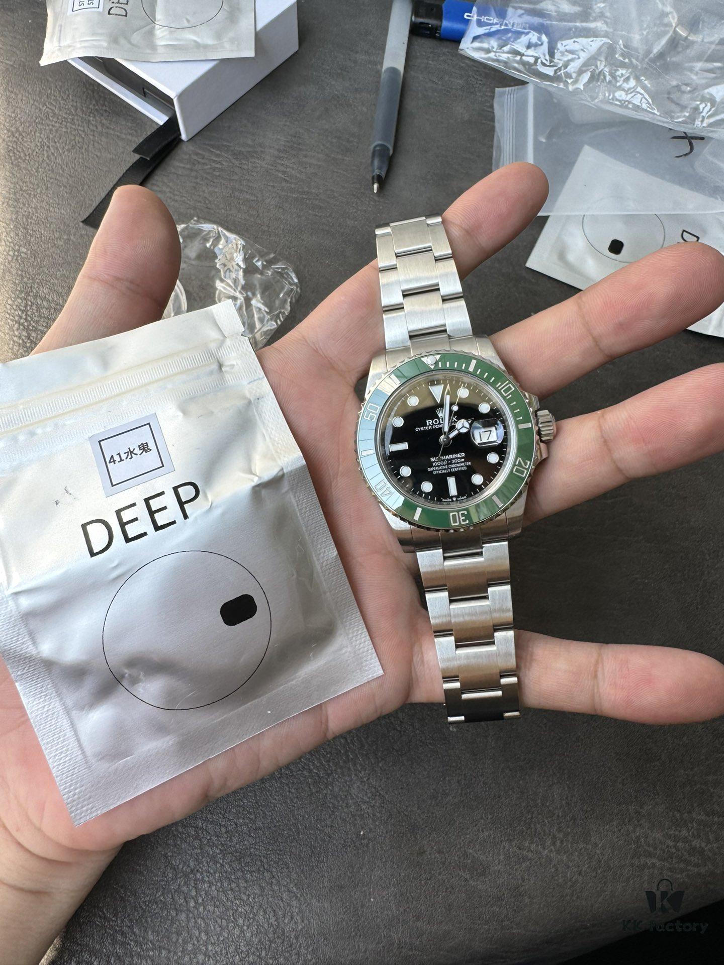 6931a64accd8ab3d7af9aabd VS 41 Green Hulk Submariner with High-Transparency Glass and Secondary Bevel Polishing