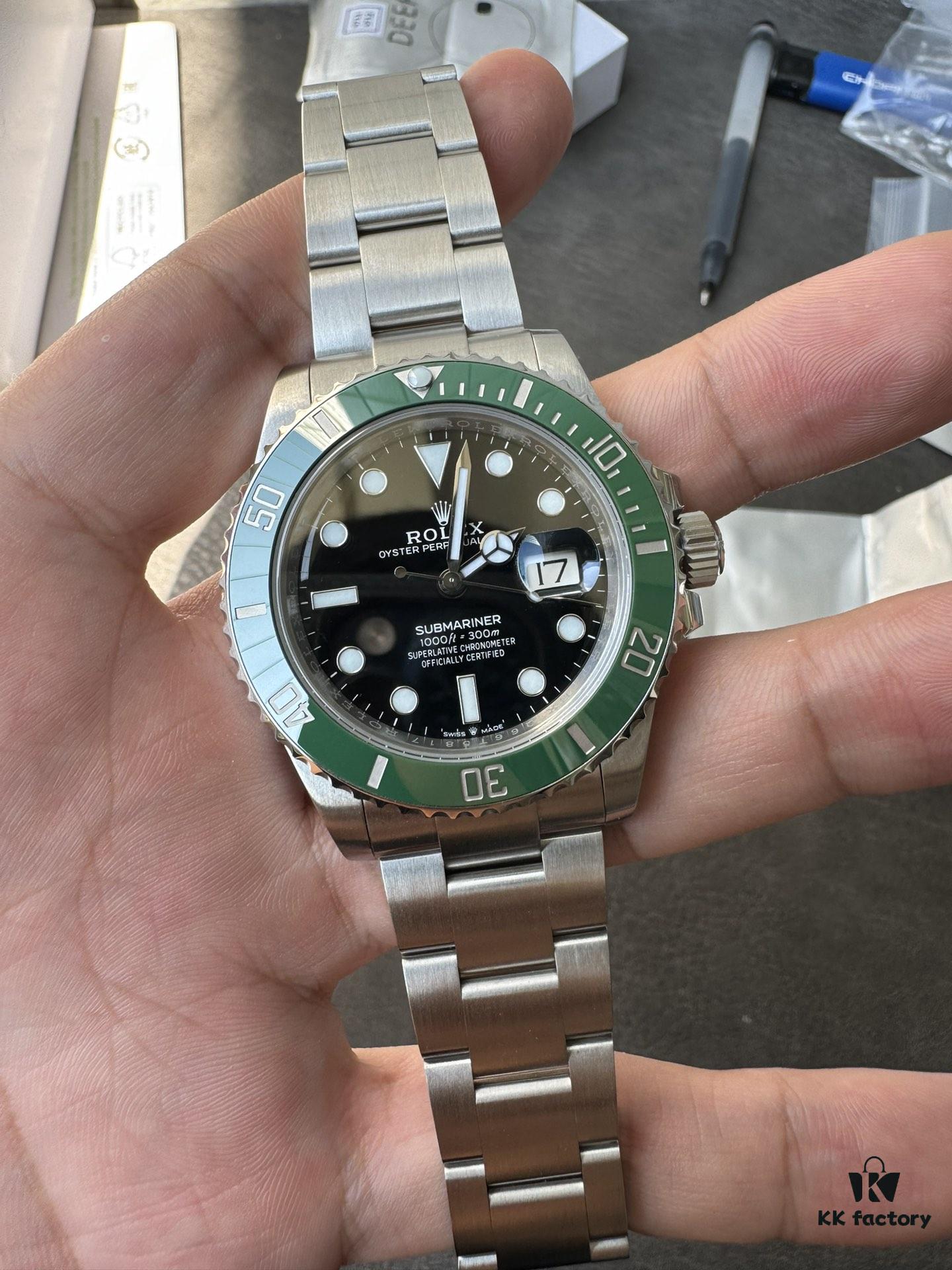 6931a64accd8ab3d7af9aabe VS 41 Green Hulk Submariner with High-Transparency Glass and Secondary Bevel Polishing