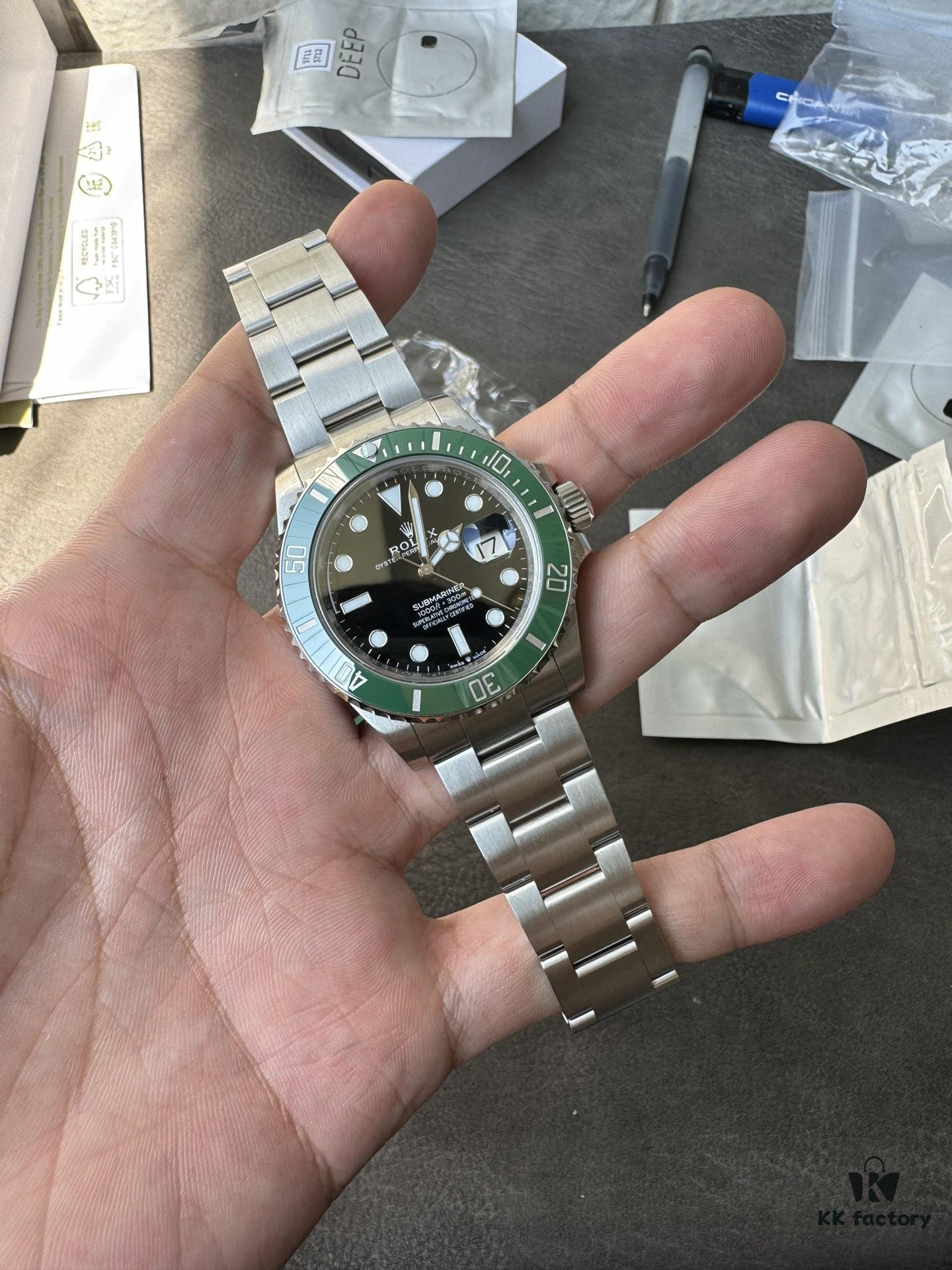 6931a64accd8ab3d7af9aabf VS 41 Green Hulk Submariner with High-Transparency Glass and Secondary Bevel Polishing