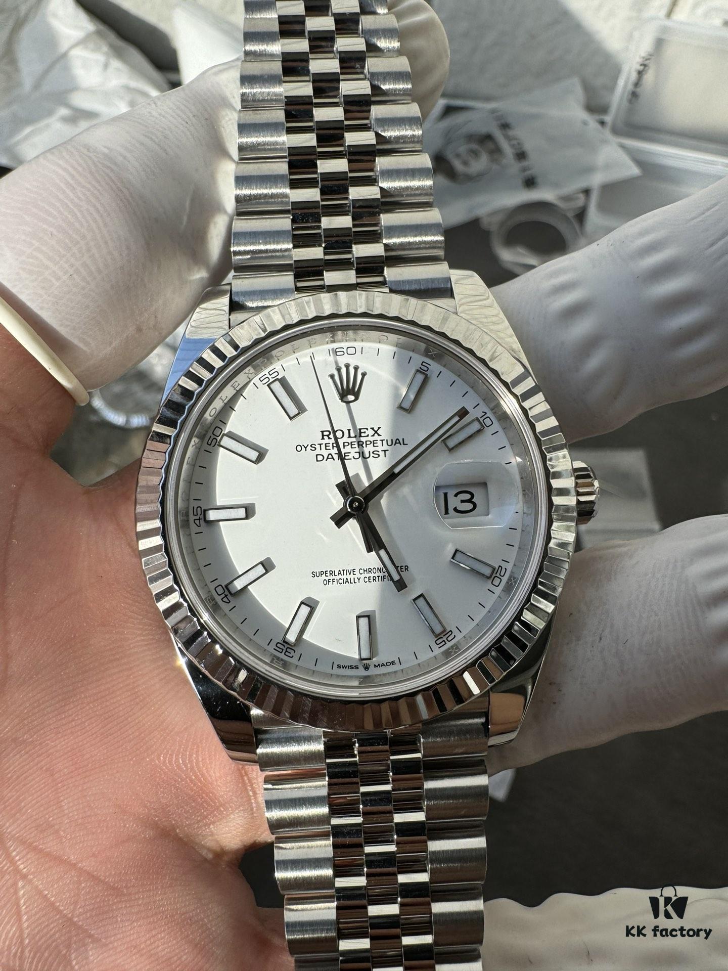 6931a64dccd8ab3d7af9aaef Clean Base with Genuine Replacement Parts Set (Calendar, Hands, Glass, Dial) and 18K Gold Dog Tooth Bezel – Refurbished with Secondary Chamfering and Brushed Finish