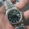 Clean 36mm Green Dial Date Display