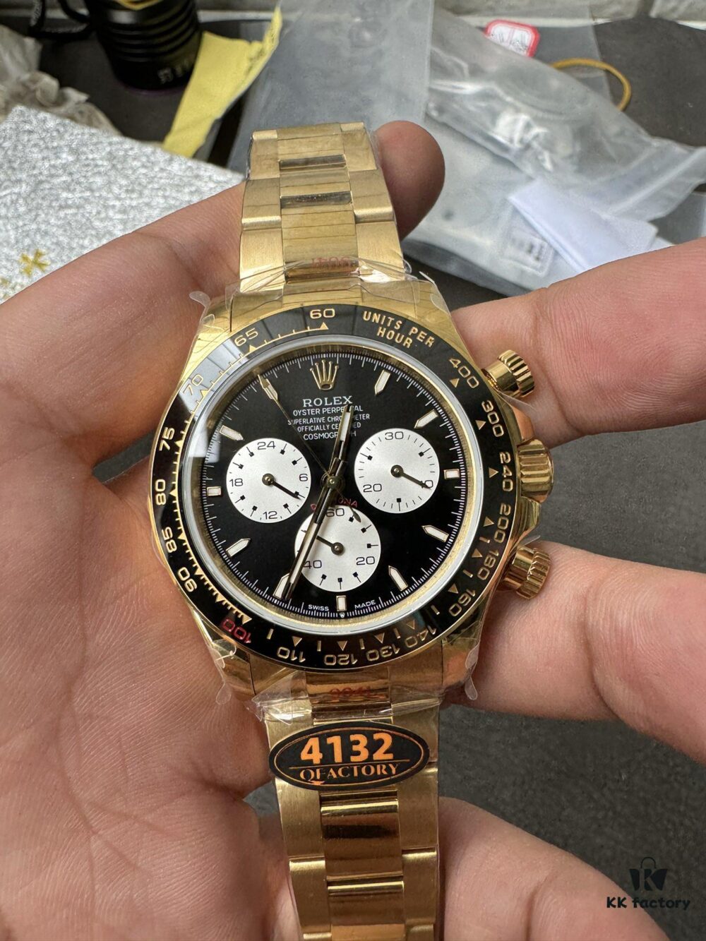 QF New Model Daytona 4132 Open Case Back Le Mans 100th Anniversary Edition Gold