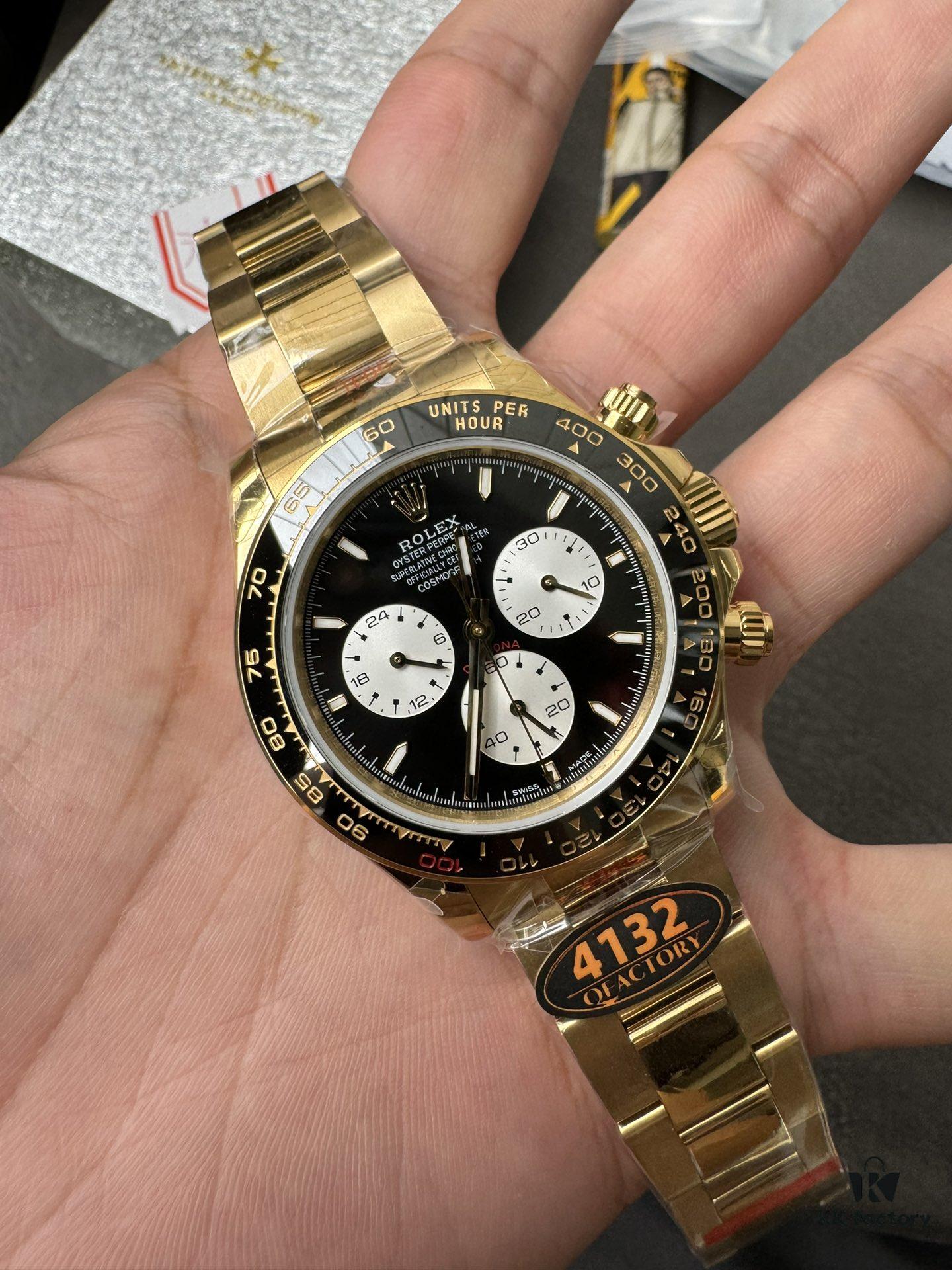 QF New Model Daytona 4132 Open Case Back Le Mans 100th Anniversary Edition Gold