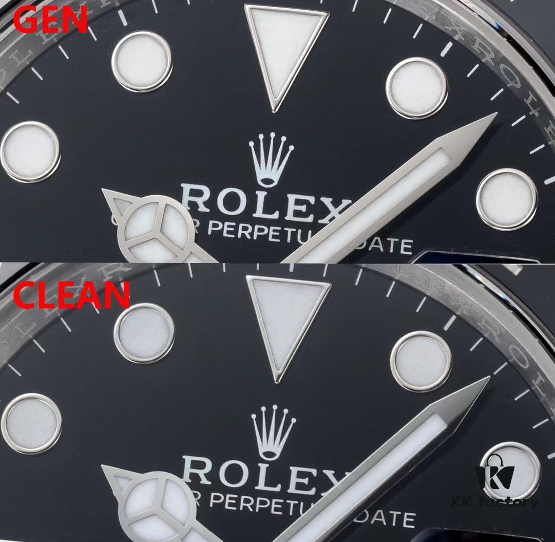 6931a66cccd8ab3d7af9ad0d Authentic vs Fake Comparison: 126710 Black and Grey Bezel, Clean Factory