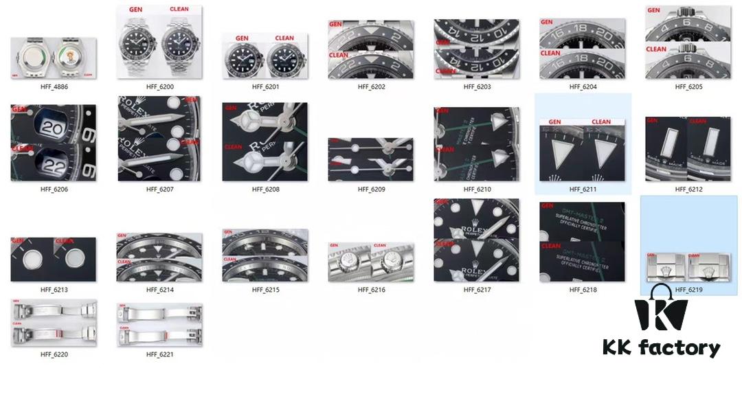 6931a66cccd8ab3d7af9ad0e Authentic vs Fake Comparison: 126710 Black and Grey Bezel, Clean Factory
