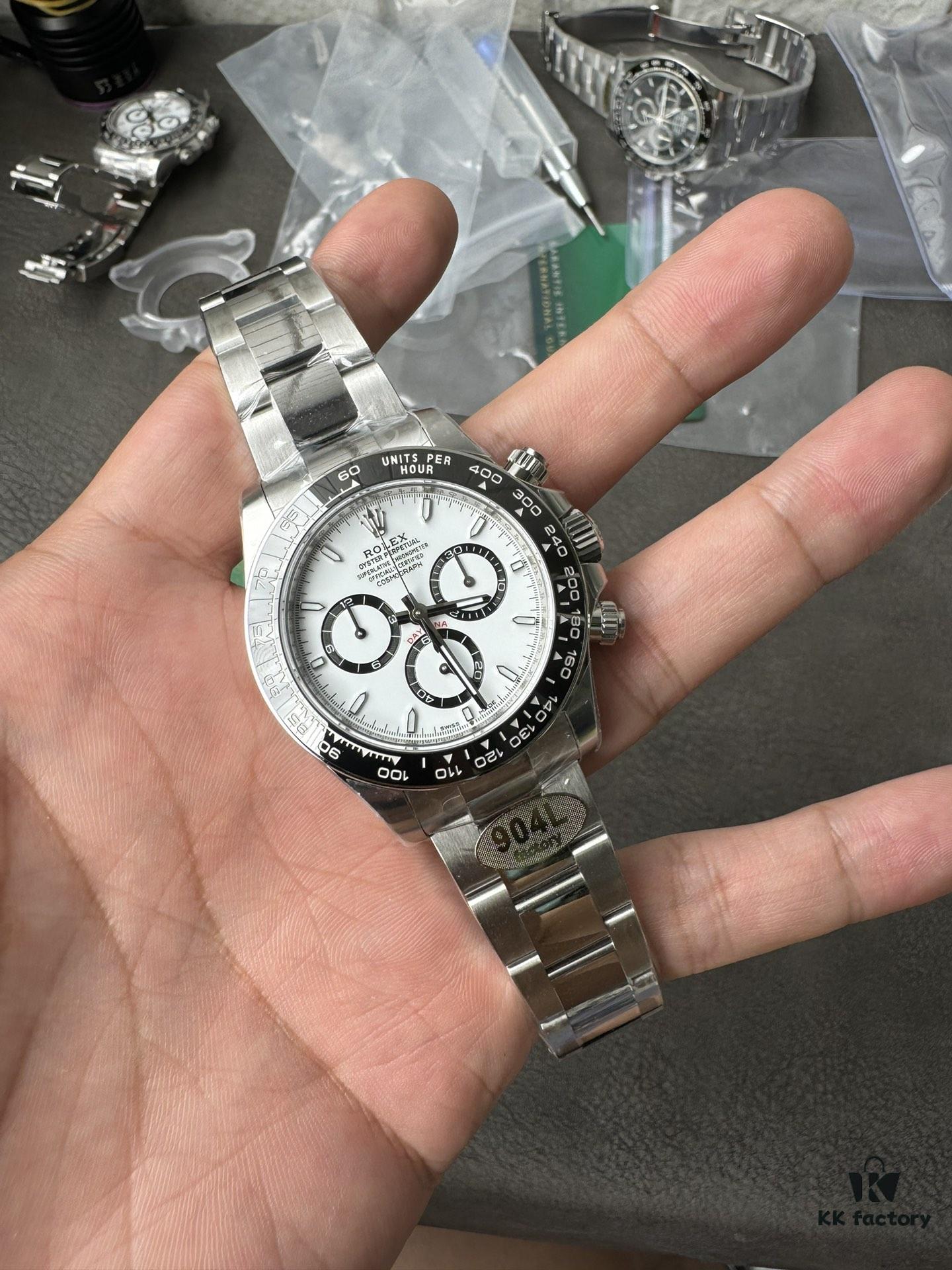 6931a66fccd8ab3d7af9ad44 904L Factory New Release 2023 Model 126500 White Ceramic Panda Black Ceramic 4131 Integrated Movement (First Batch Includes Rolex Stainless Steel Strap and Exclusive T-Screwdriver for Precision Disassembly)