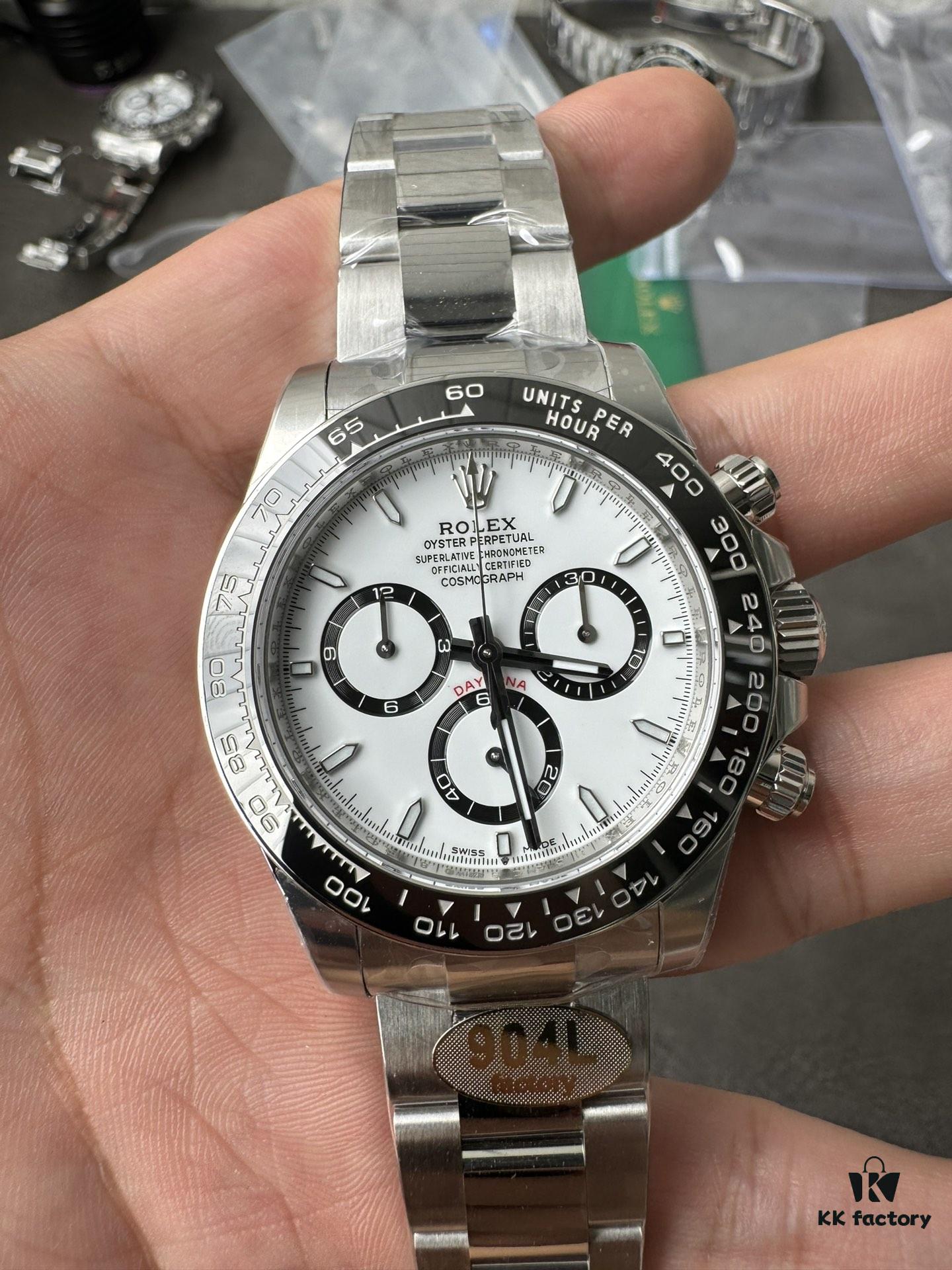 6931a66fccd8ab3d7af9ad45 904L Factory New Release 2023 Model 126500 White Ceramic Panda Black Ceramic 4131 Integrated Movement (First Batch Includes Rolex Stainless Steel Strap and Exclusive T-Screwdriver for Precision Disassembly)