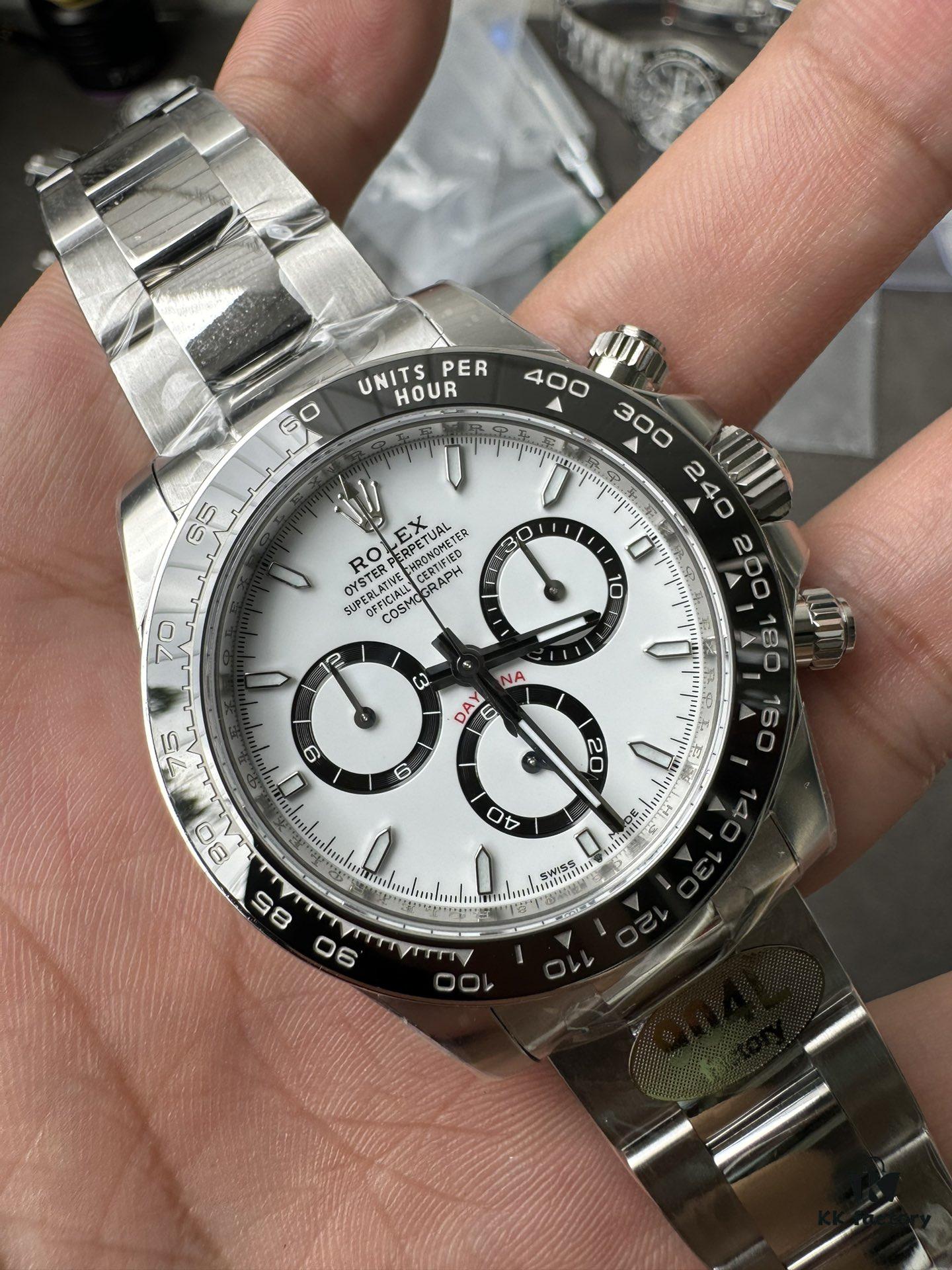 6931a66fccd8ab3d7af9ad46 904L Factory New Release 2023 Model 126500 White Ceramic Panda Black Ceramic 4131 Integrated Movement (First Batch Includes Rolex Stainless Steel Strap and Exclusive T-Screwdriver for Precision Disassembly)