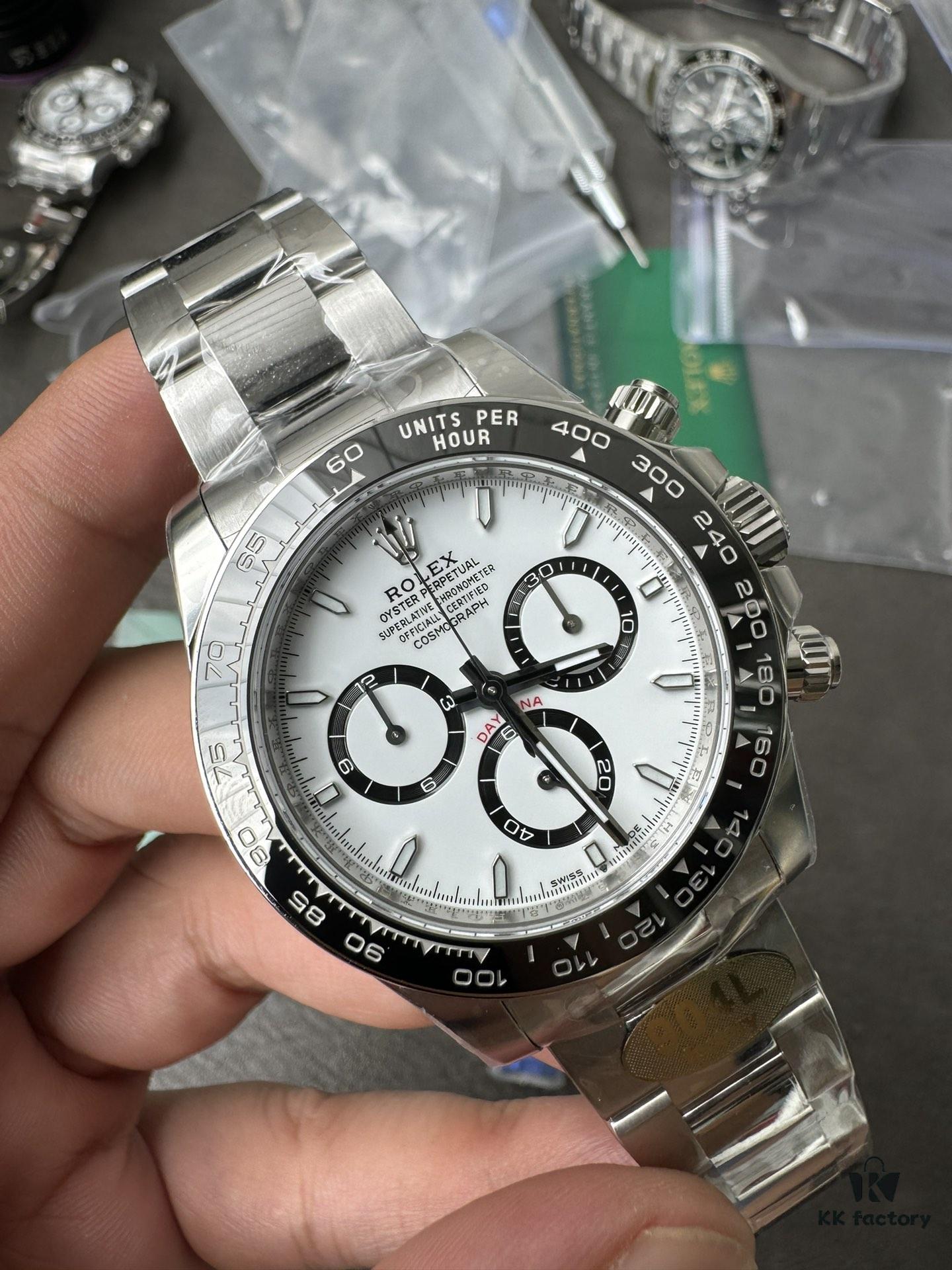 6931a66fccd8ab3d7af9ad48 904L Factory New Release 2023 Model 126500 White Ceramic Panda Black Ceramic 4131 Integrated Movement (First Batch Includes Rolex Stainless Steel Strap and Exclusive T-Screwdriver for Precision Disassembly)