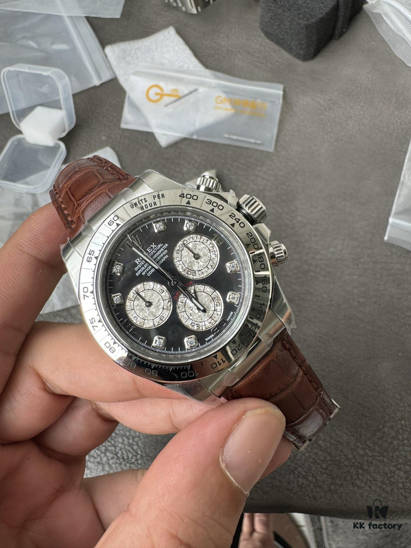 6931a672ccd8ab3d7af9ad81 Clean Platinum Gray DE Modified Substitute with Tahitian Mother-of-Pearl, Customized American Crocodile Leather Strap