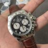 6931a672ccd8ab3d7af9ad82 Clean Platinum Gray DE Modified Substitute with Tahitian Mother-of-Pearl, Customized American Crocodile Leather Strap