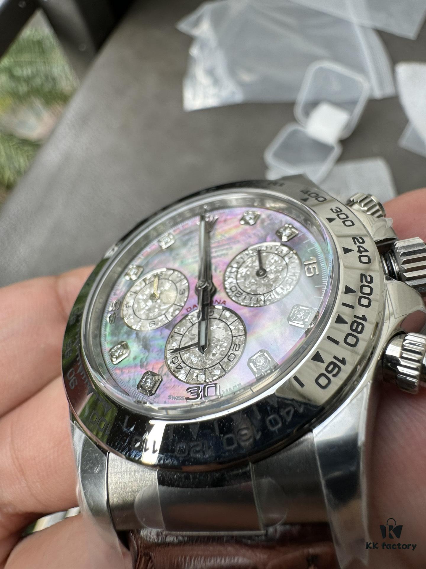 6931a673ccd8ab3d7af9ad87 Clean Platinum Gray DE Modified Substitute with Tahitian Mother-of-Pearl, Customized American Crocodile Leather Strap