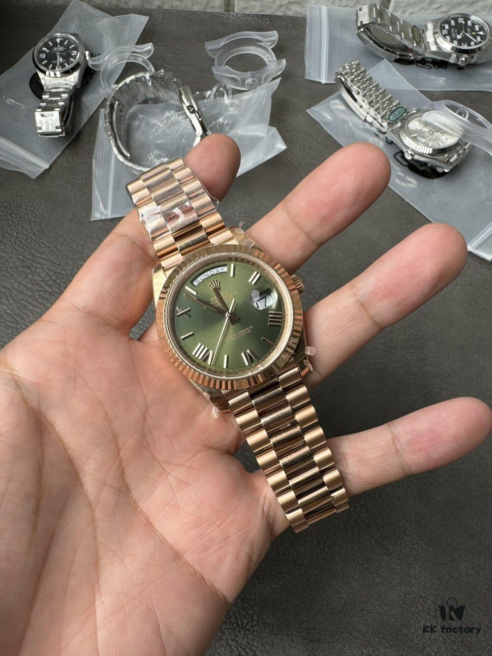 QF Weighted Version Rolex Day-Date Dual-Calendar 2836 Movement 40mm 185G
