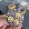 Brand New Black Enamel Round Brooch Pin 116508