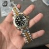 Clean Greenwich Two-Tone Gold Leather Bezel