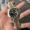 Clean Greenwich Two-Tone Gold Leather Bezel