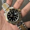 Clean Greenwich Two-Tone Gold Leather Bezel