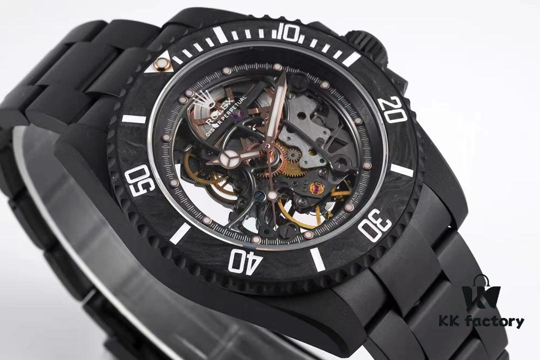 6931a6a1ccd8ab3d7af9b0a1 VR Factory Masterpiece! Radically Modified Rolex Submariner – The Legendary 'Carbon Fiber Bezel' with Full Skeleton Design, Inspired by Rolex 116610