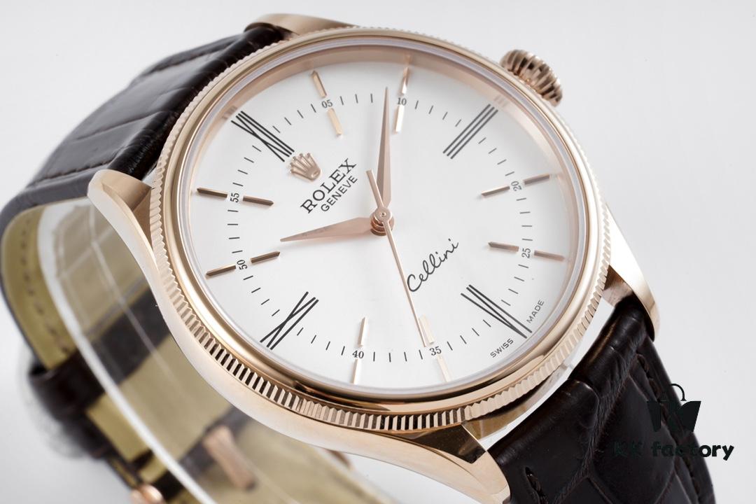 6931a6a4ccd8ab3d7af9b0c5 KZ Reimagined 'Core' Edition, Premium Rolex Cellini 50509 Time-only Automatic Watch with Exclusive Blue Hairspring Custom Cal.3132 Integrated Movement, Individual Serial Number Included