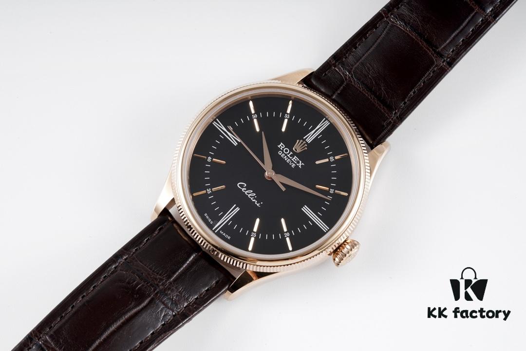 6931a6a4ccd8ab3d7af9b0d2 KZ Reimagined 'Core' Edition - Premium Rolex Cellini 50509 Time-only Automatic Watch with Exclusive Blue Hairspring Custom Cal.3132 Movement, Individual Serial Number Included