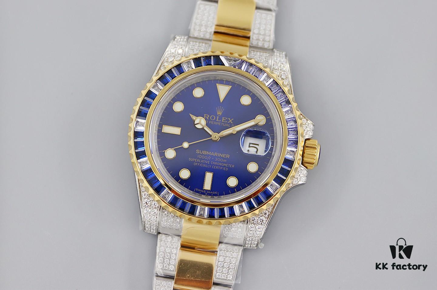 6931a6b4ccd8ab3d7af9b1da TWF Luxury Masterpiece, Rolex SUB Submariner Custom Diamond-Paved Edition
