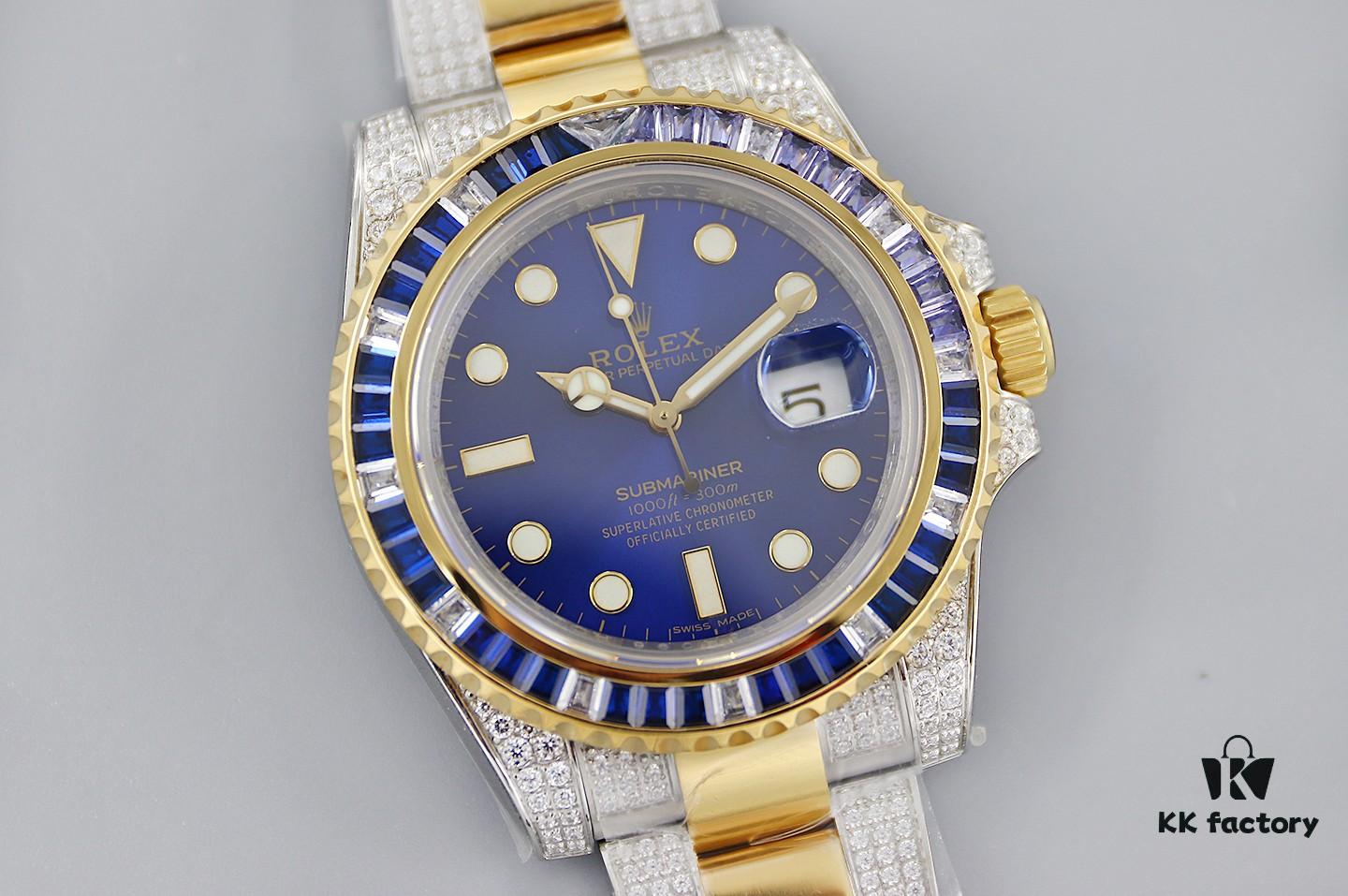 6931a6b4ccd8ab3d7af9b1db TWF Luxury Masterpiece, Rolex SUB Submariner Custom Diamond-Paved Edition