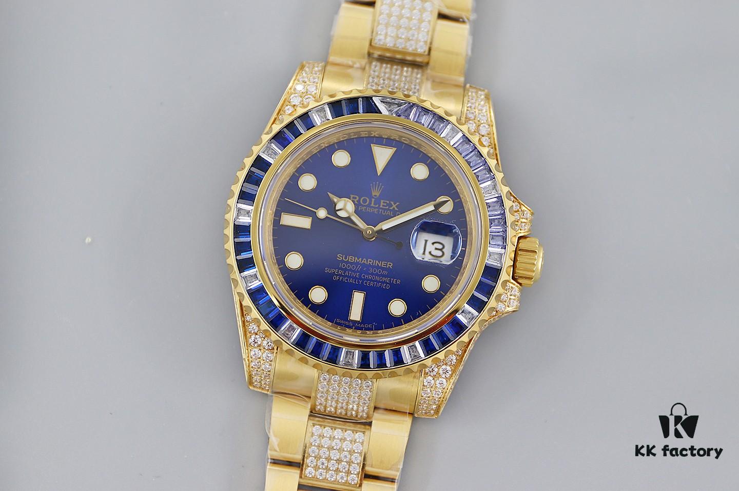 6931a6b4ccd8ab3d7af9b1e3 TWF Luxury Masterpiece, Rolex SUB Submariner Custom Diamond-Paved Edition