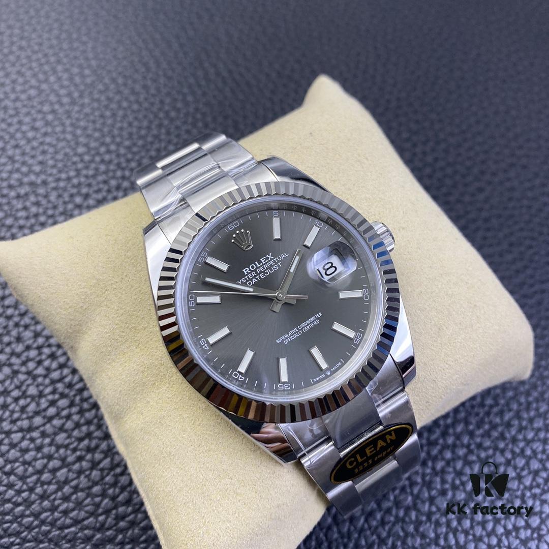6931a6b9ccd8ab3d7af9b23e Clean Factory / C Factory New Rolex Datejust Series m126334-0014 Grey Dial