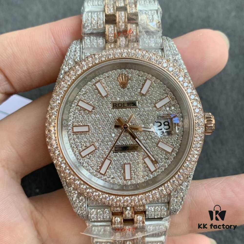 6931a6bfccd8ab3d7af9b2a1 Limited Arrival! Brilliant ✨ Perfect Rolex Datejust Fully Paved Special Edition with 904L Stainless Steel and Full Diamond Setting
