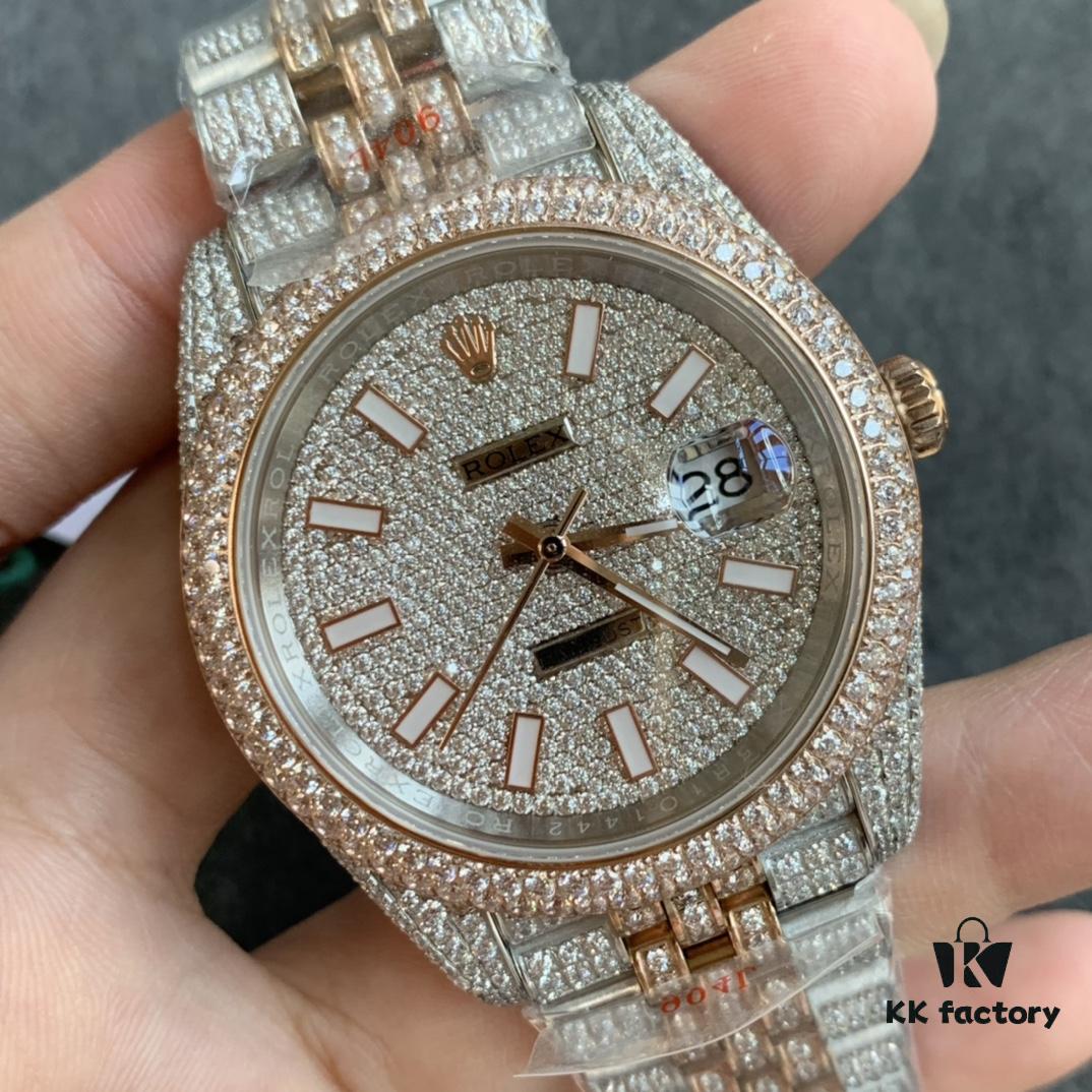 6931a6bfccd8ab3d7af9b2a2 Limited Arrival! Brilliant ✨ Perfect Rolex Datejust Fully Paved Special Edition with 904L Stainless Steel and Full Diamond Setting