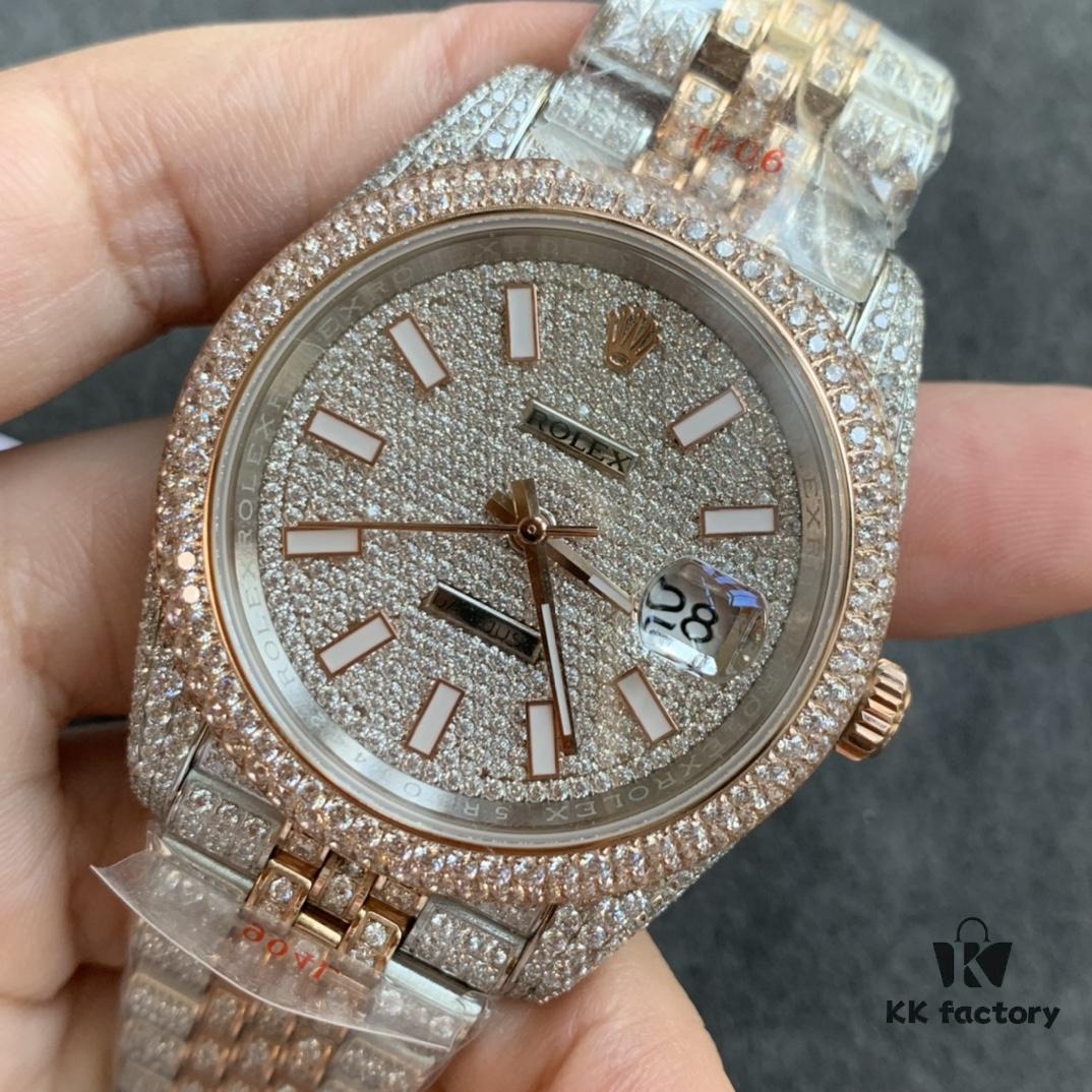 6931a6bfccd8ab3d7af9b2a3 Limited Arrival! Brilliant ✨ Perfect Rolex Datejust Fully Paved Special Edition with 904L Stainless Steel and Full Diamond Setting
