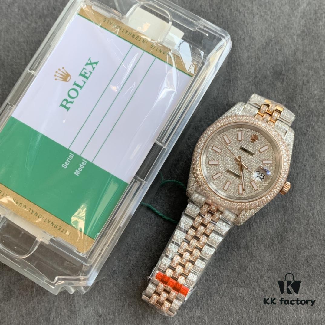6931a6c0ccd8ab3d7af9b2a9 Limited Arrival! Brilliant ✨ Perfect Rolex Datejust Fully Paved Special Edition with 904L Stainless Steel and Full Diamond Setting