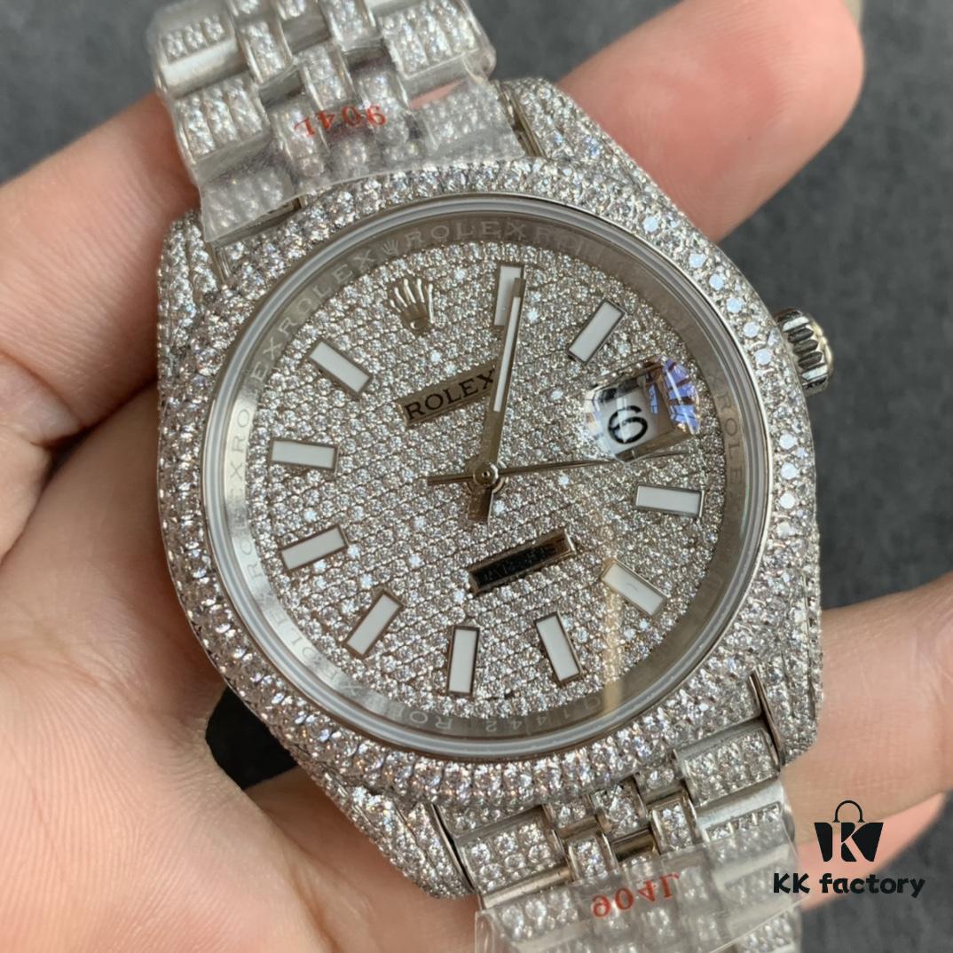 6931a6c1ccd8ab3d7af9b2c6 Limited Arrival! Sparkling to the Extreme – Perfect Rolex Datejust Full Diamond-Paved Special Edition in 904L Stainless Steel