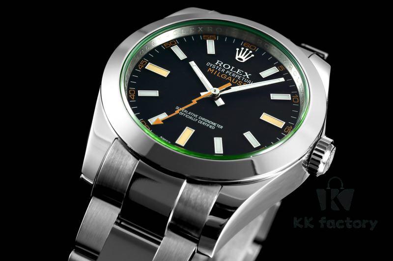 6931a6c2ccd8ab3d7af9b2d9 Rolex MILGAUSS Series 116400 Lightning Second Hand 904L Highest Version, DJ Factory's First Breakthrough – Green Sapphire Crystal Matches Genuine!
